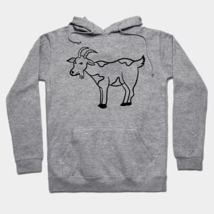 Stick figure goat Hoodie